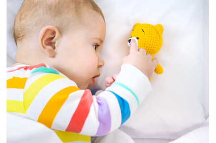 The baby in the crib goes to bed, a Person Photo by yanadjana