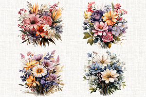 A Bouquet Of Wildflowers PNG