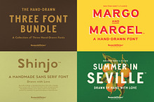 The Hand-drawn Three Font Bundle