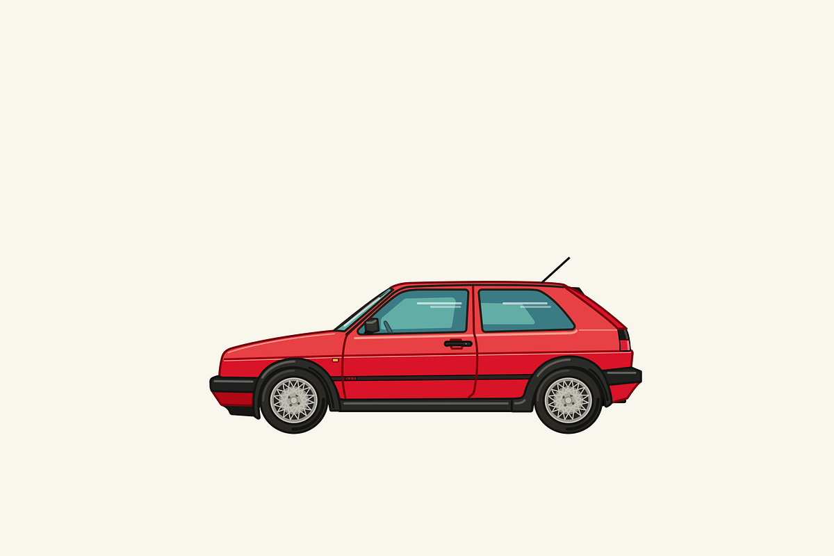 Volkswagen Golf MK2, an Illustration by Amazing Custom Icons (Photo 2 of 2)