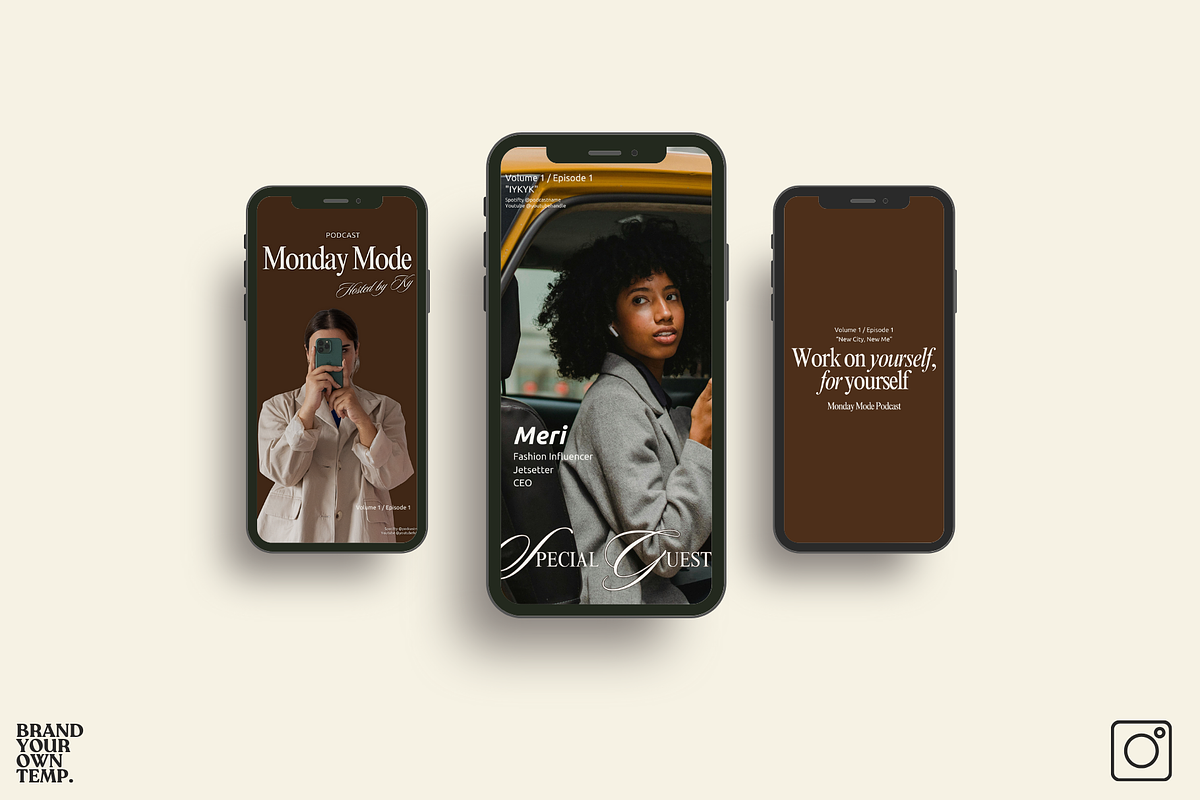 Podcast Instagram Template, a Templates & Theme by BYOTstudios (Photo 8 of 11)