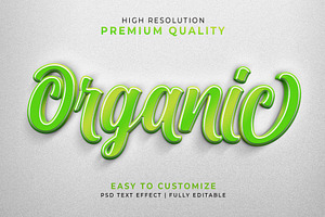 Organic Text Style Effect Mockup