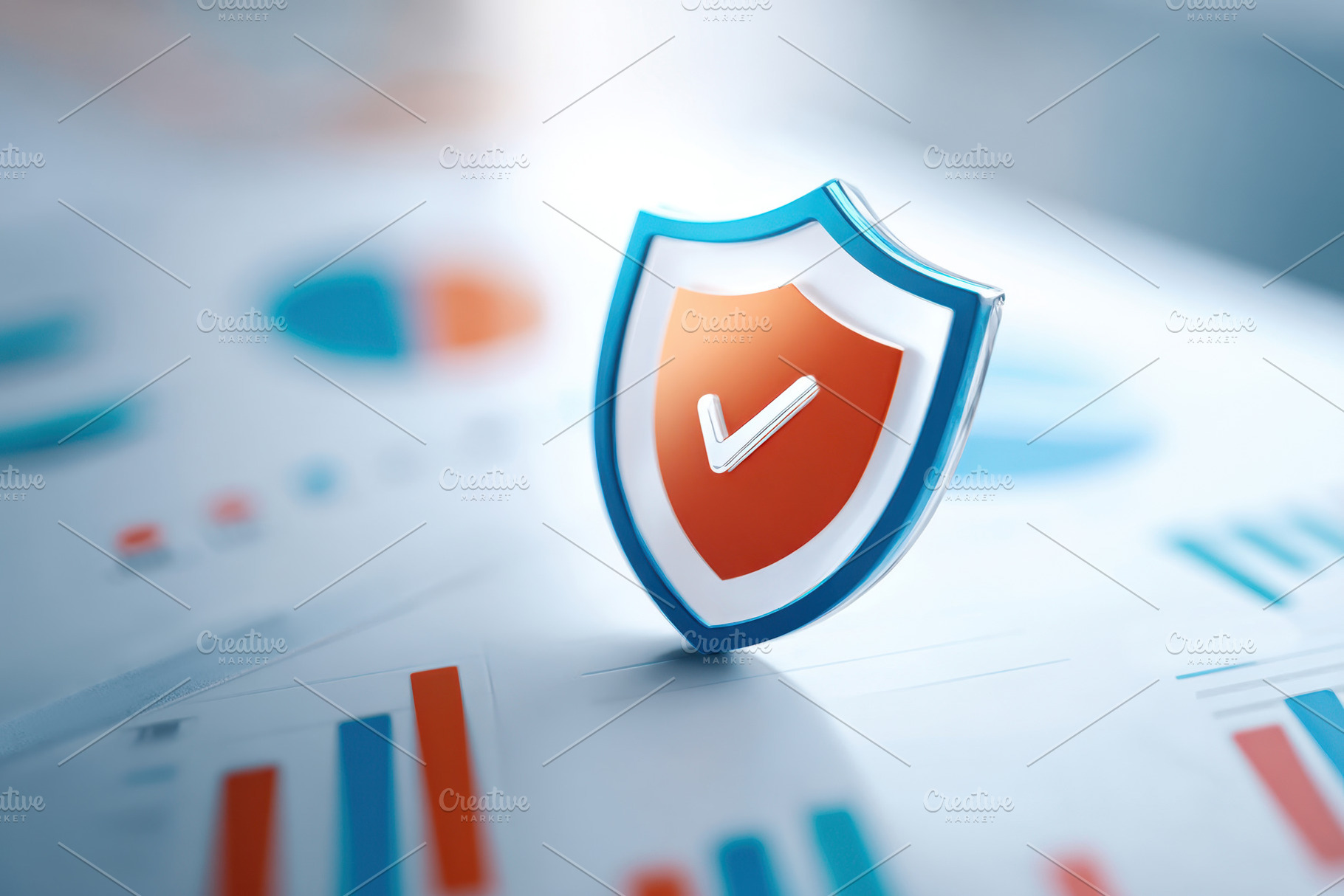 Metallic shield with padlock symbol for security, a Business Photo by AlyaAnd