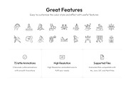 Yoga and Meditation Animations, an Outline Icon by Prosymbols (Thumbnail 2 of 4)