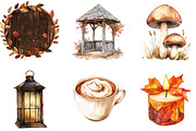 Hand Drawn Fall Clipart Set PNG, a Seasonal Illustration by Designking (Thumbnail 3 of 4)