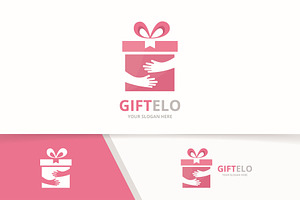 Vector Gift And Hands Logo