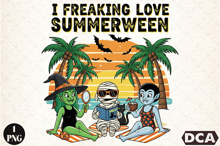 I Freaking Love Summerween PNG, an Illustration by DreamCafeArt