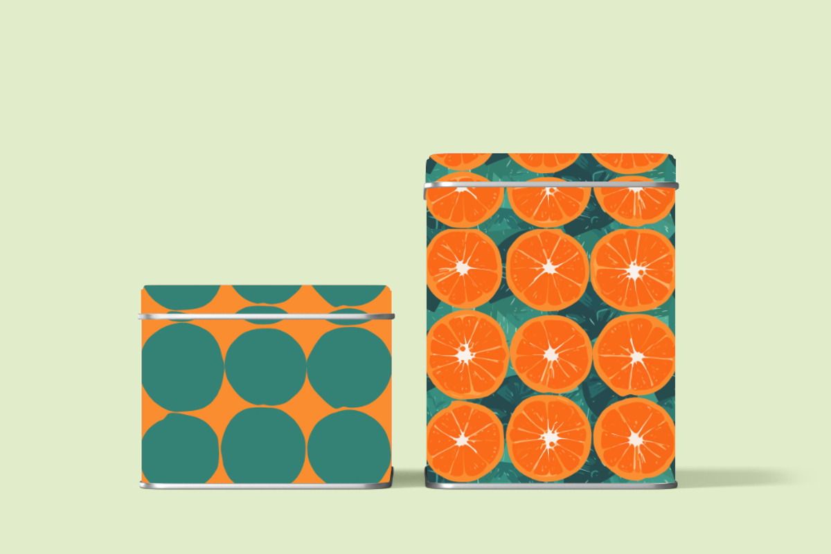 Retro Orange Slices Bundle, a Wallpaper Graphic by Mintpoptrend (Photo 2 of 7)