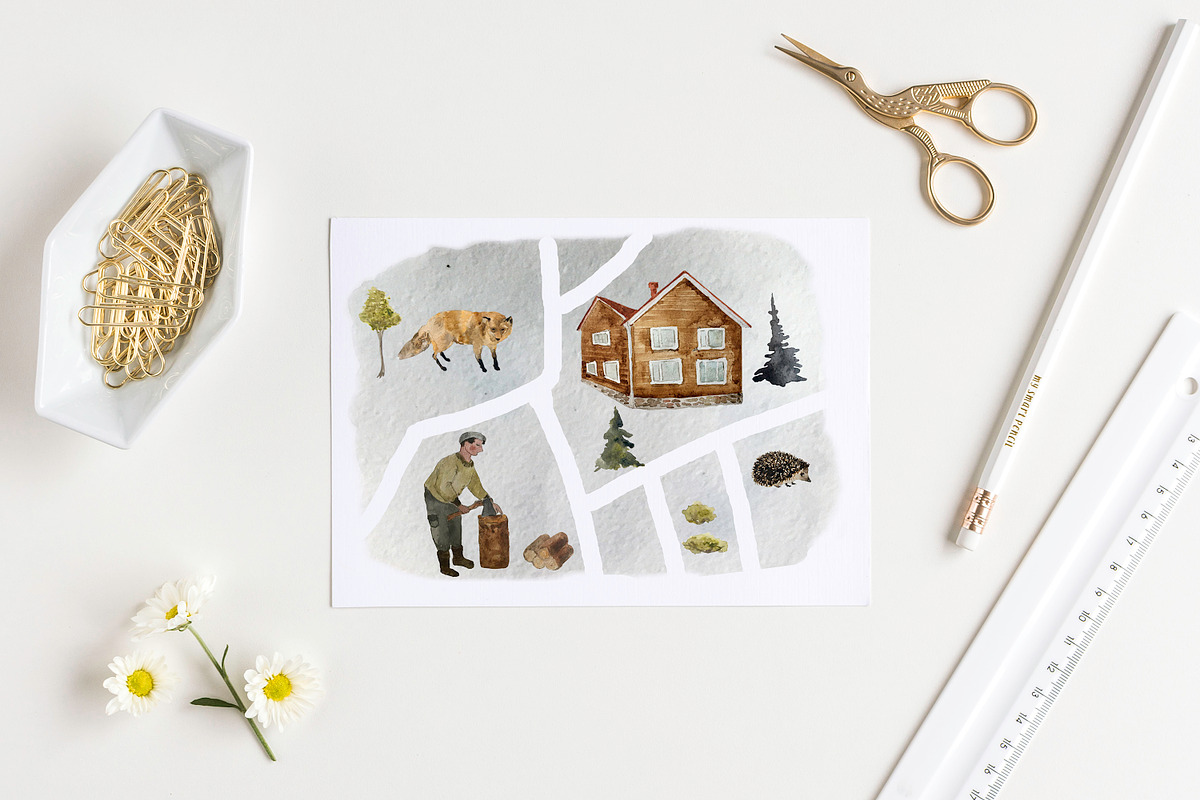 Forest Landscape Map Creator animals, an Animal Illustration by Bychovsky design (Photo 7 of 8)
