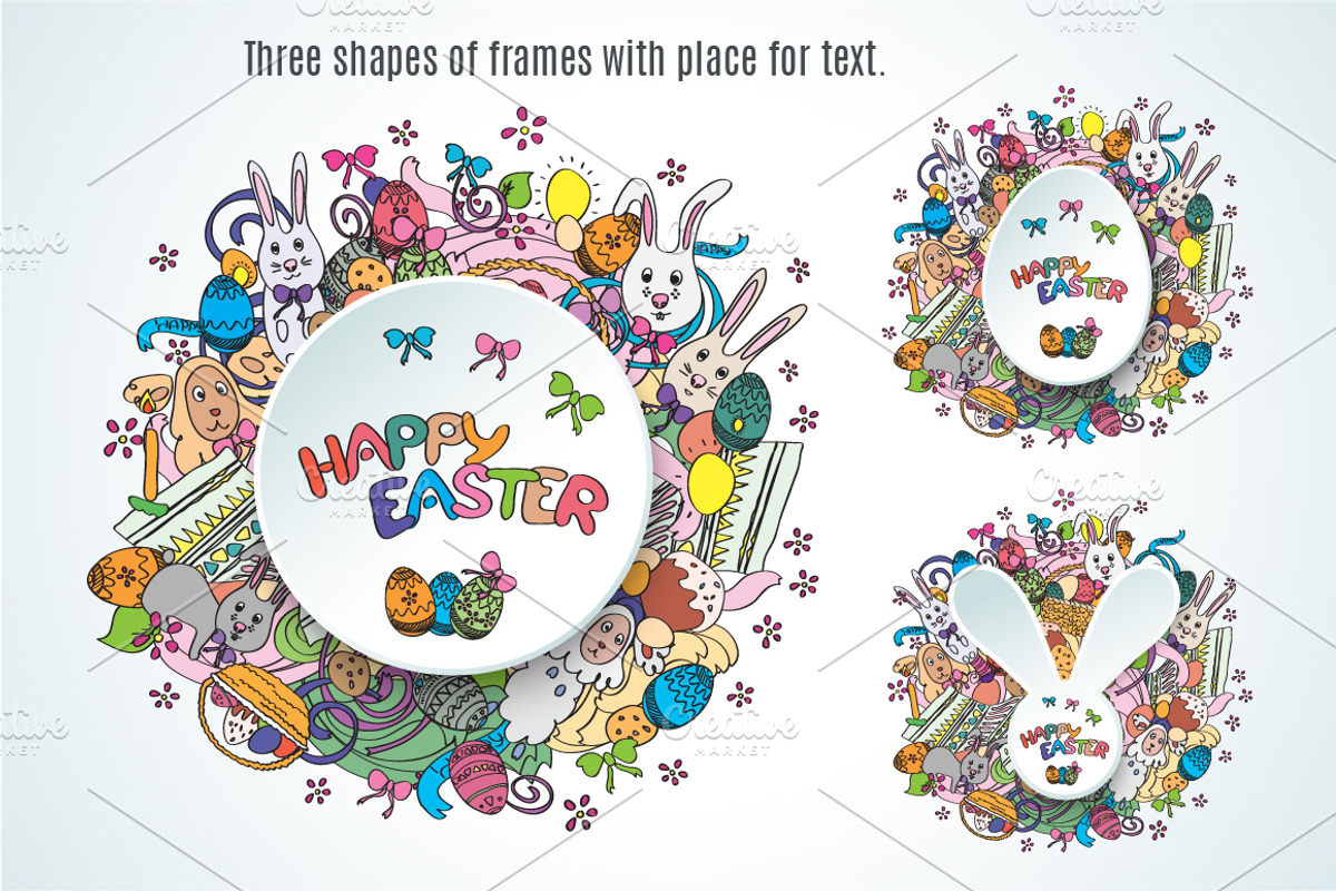 Happy Easter template greetings set, a Background Graphic by KannaaDesign (Photo 5 of 5)