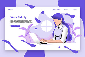 Work Calmly - Banner & Landing Page