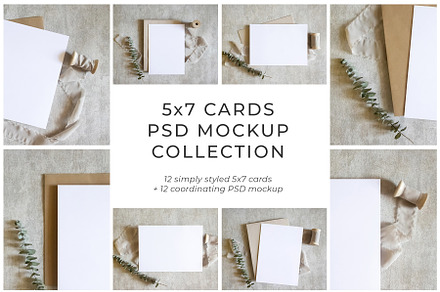 5x7 Neutral Card Mockup Pack