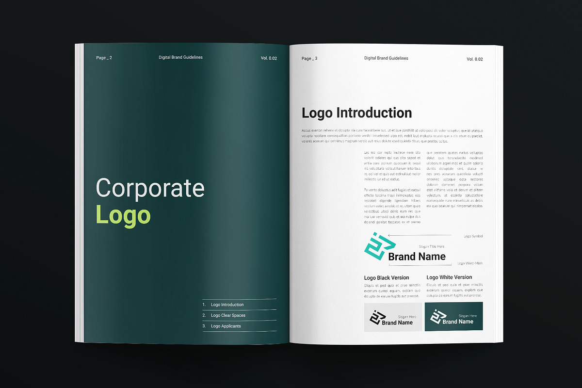 Digital Brand Guidelines Template, a Brochure Template by E-Type (Photo 2 of 7)