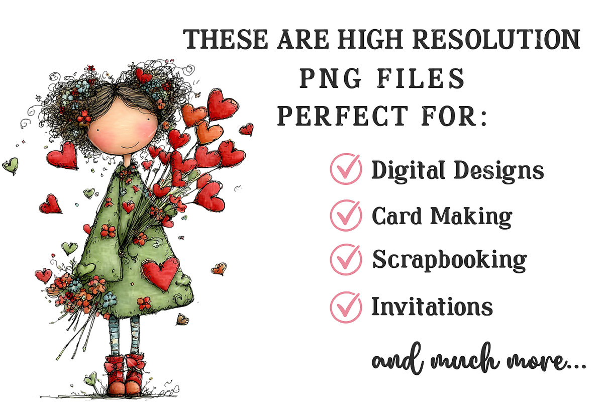 Whimsical Valentine's Fairy Clipart, an Illustration by OK Design (Photo 4 of 6)