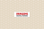 Chinese Dragon Digital Papers, a Pattern Graphic by ilonitta (Thumbnail 6 of 13)