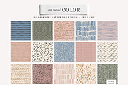 Hand Drawn Patterns in Black & Color, a Pattern Graphic by Point and Poem (Thumbnail 4 of 7)