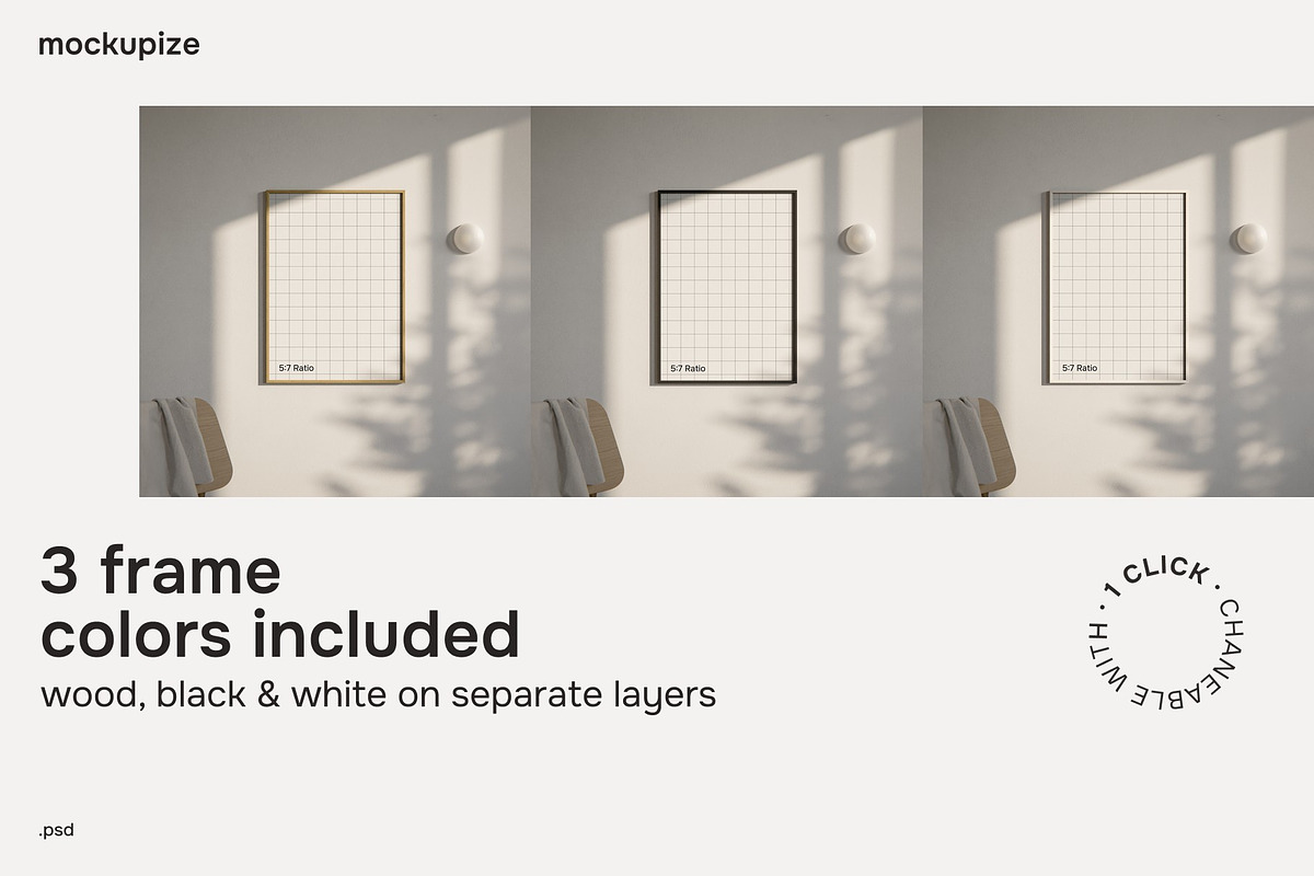 5x7 Living Room Frame Mockup, a Household Mockup by mockupize (Photo 2 of 7)