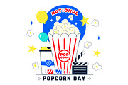 11 National Popcorn Day Illustration, a Food Illustration by denayunebgt (Thumbnail 3 of 5)