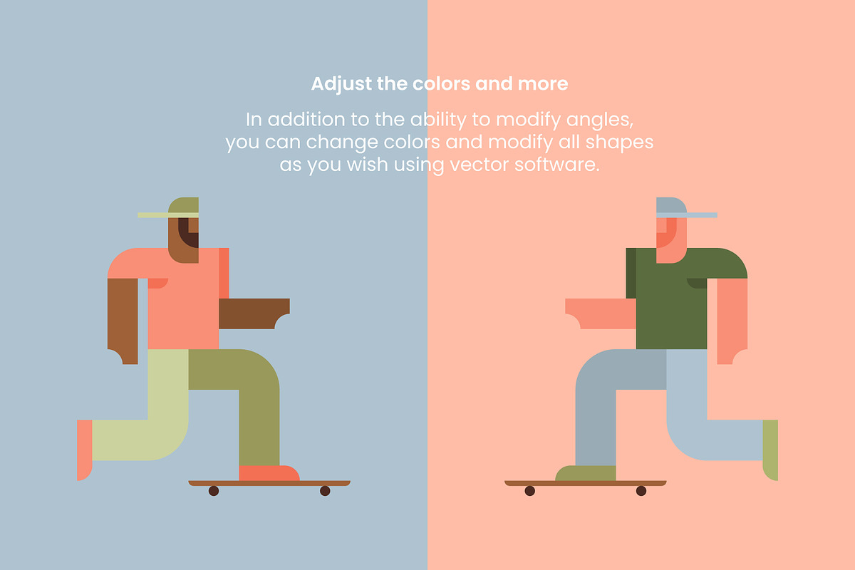 Geometric Life - Park Activities, a Person Illustration by Léo Alexandre (Photo 5 of 17)
