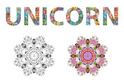 Unicorns for coloring, an Animal Illustration by Watercolor fantasy (Thumbnail 6 of 8)