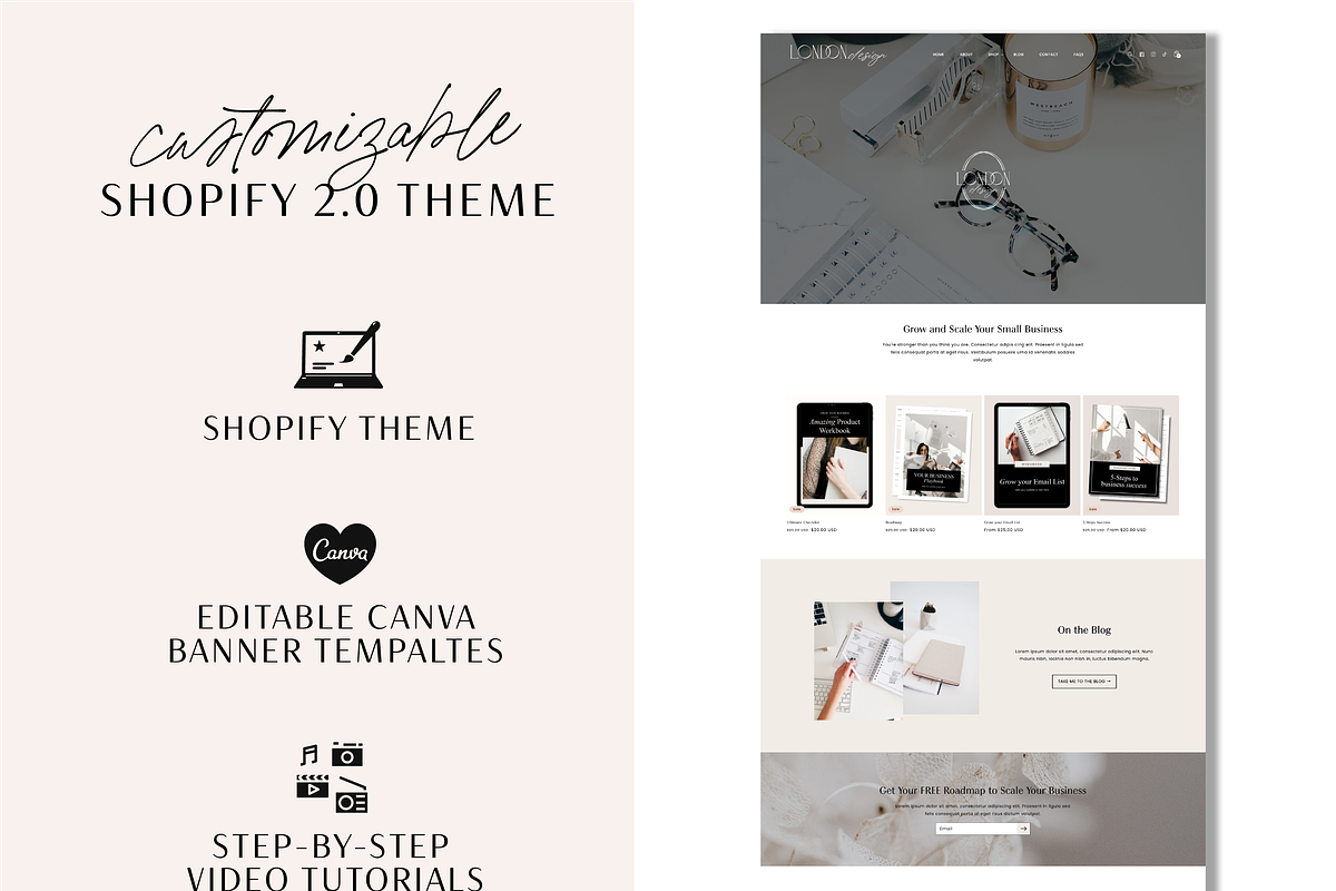Modern Minimal Luxe Shopify Theme, a Shopify Template by Macarons and Mimosas (Photo 2 of 10)