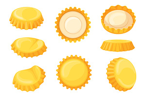 Bottle metal caps. Metallic cap from, an Illustration by Stock-Smart-Start