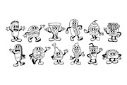 Vector Cartoon Fast Food Characters, an Illustration by Andres M Rodriguez (Thumbnail 4 of 5)