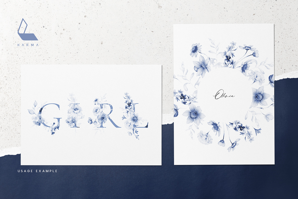 Gwinnett | Indigo | Botanical set, a Decorative Illustration by Karma (Photo 4 of 16)