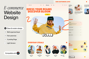 Bloom E-commerce Landing Page, a Templates & Theme by sajon.co