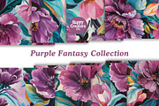 Purple Fantasy Digital Papers, a Pattern Graphic by Happy Creators Co. (Thumbnail 5 of 7)
