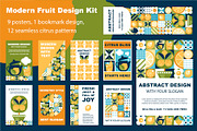 Lemon Mosaic Geometric Branding Set, a Pattern Graphic by Lettering_Logo (Thumbnail 2 of 4)