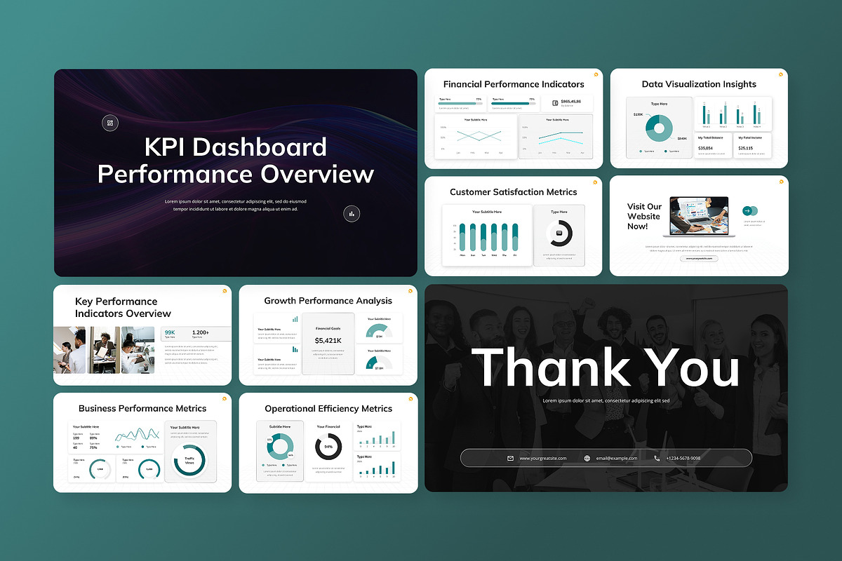 KPI Dashboard PowerPoint, a Presentation Template by Antstheme