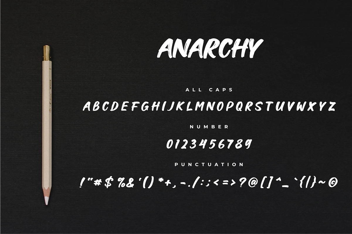 Anarchy Brush Font preview 8