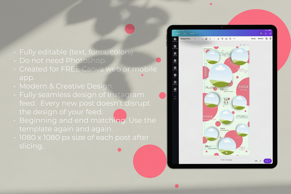Yoga Instagram Puzzle Feed Template, a Social Media Template by Handy Template (Photo 5 of 7)