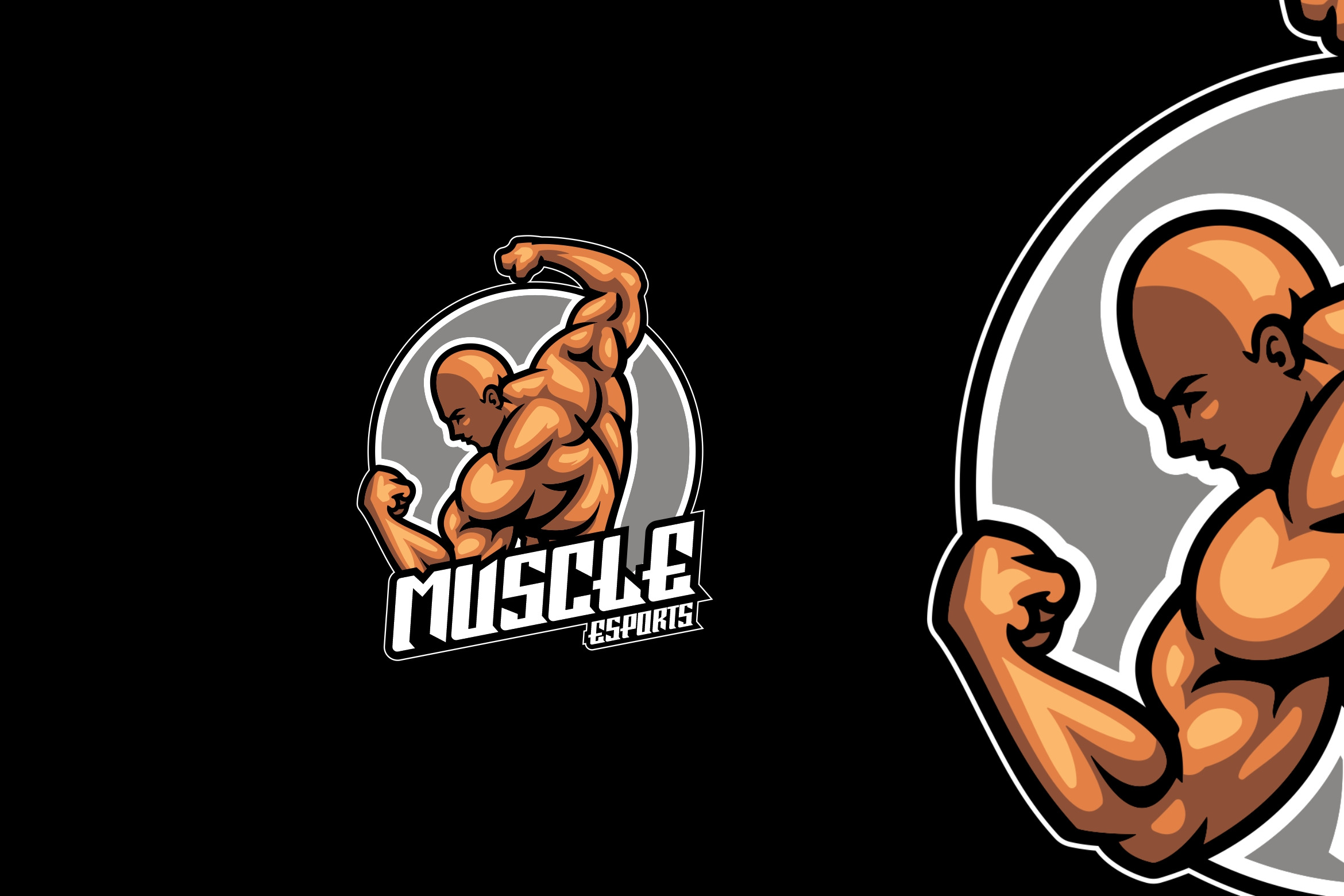 Muscle Team Sport Logo Design., a Branding & Logo Template by VectorCraft