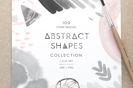 Abstract Shape stamp brushes+clipart