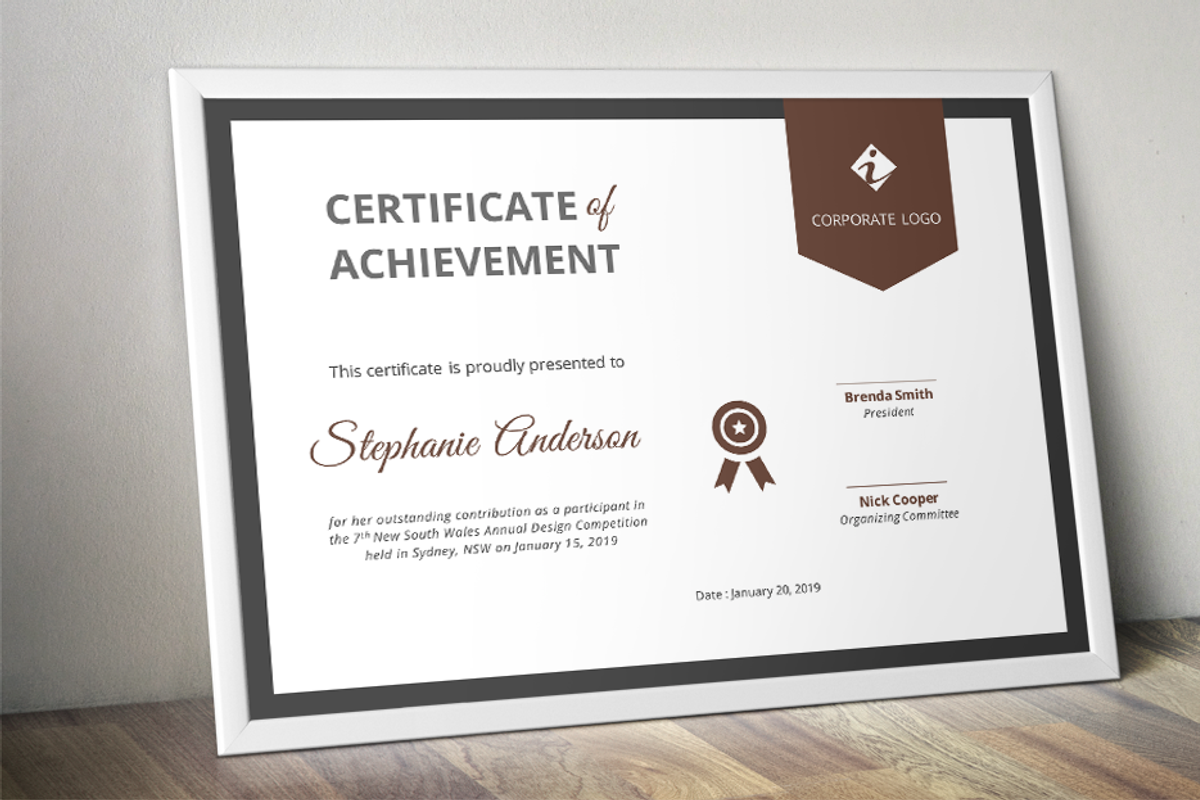 Ribbon certificate template (docx), a Stationery Template by Inkpower (Photo 6 of 6)