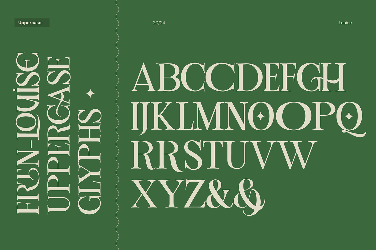 Louise - Elegant Ligatures Serif, a Serif Font by Fortunes Co (Photo 5 of 14)