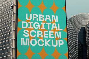 Urban Digital Screen Mockup