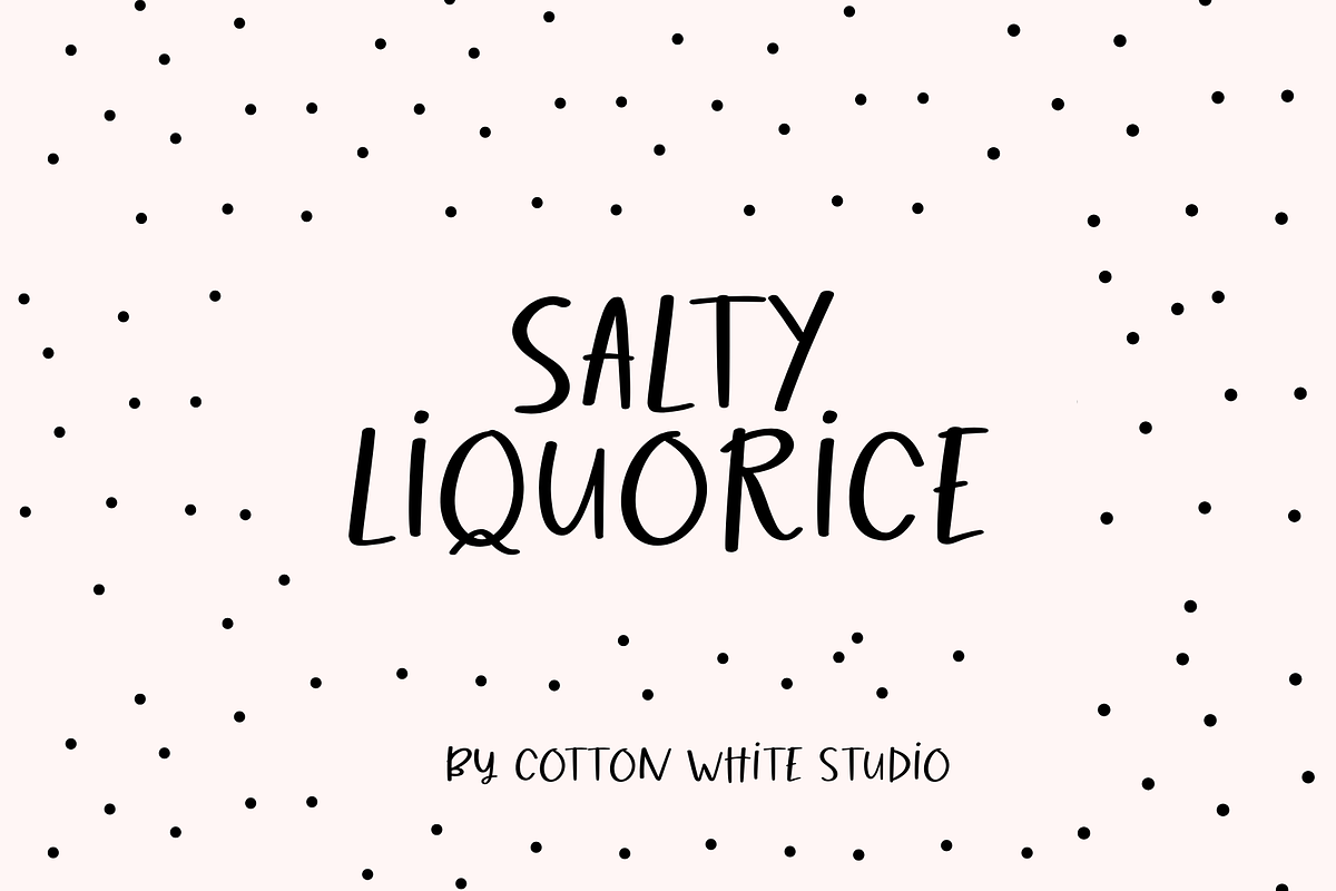 Salty Liquorice Font, a Handwritten Font by Sofia Skoog (Photo 1 of 10)