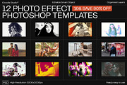 12 Photo Effect Templates, a Layer Style Add-On by iDoodle Studio (Thumbnail 1 of 6)