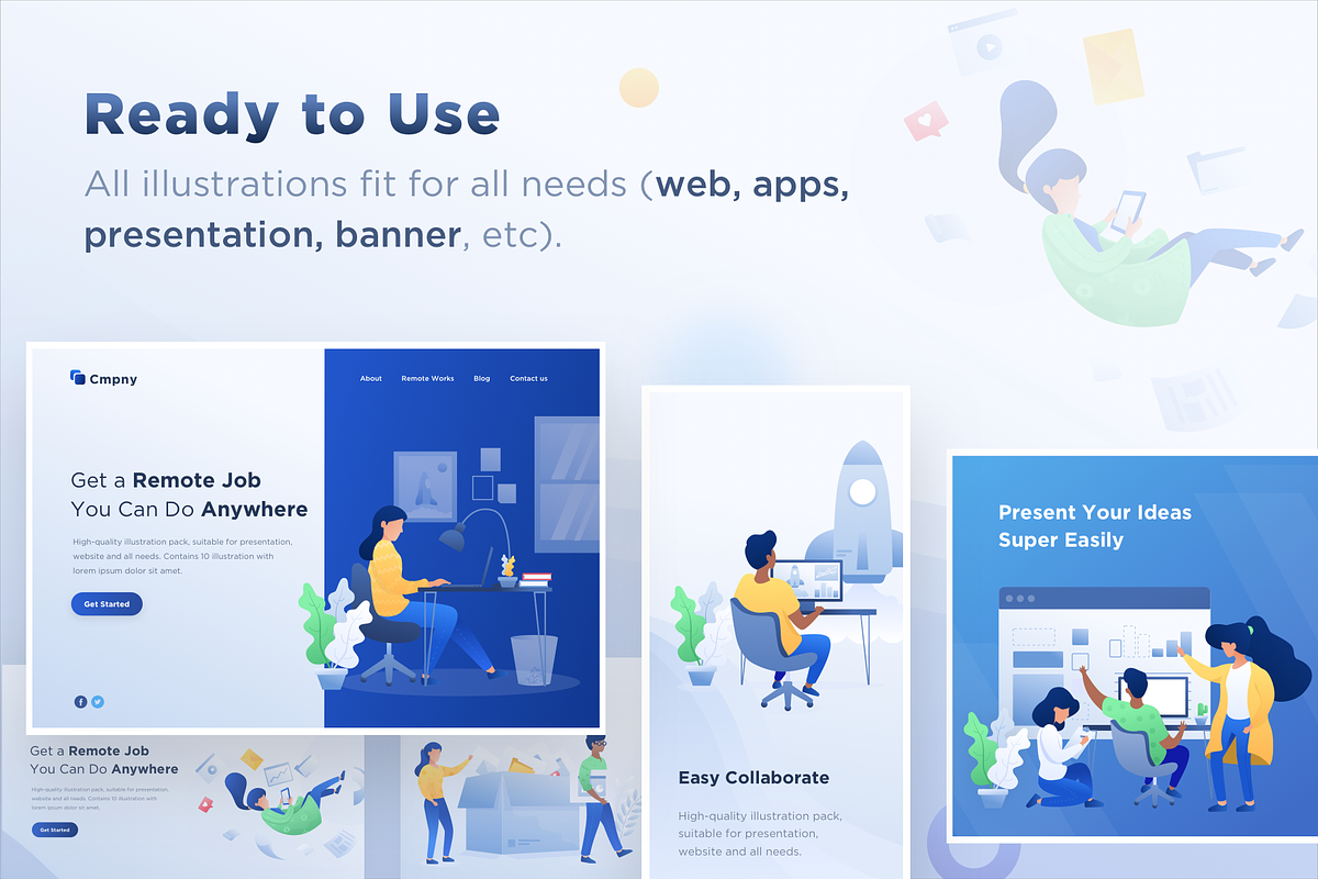 Startup Illustration Pack, a Templates & Theme by Designspace (Photo 3 of 6)