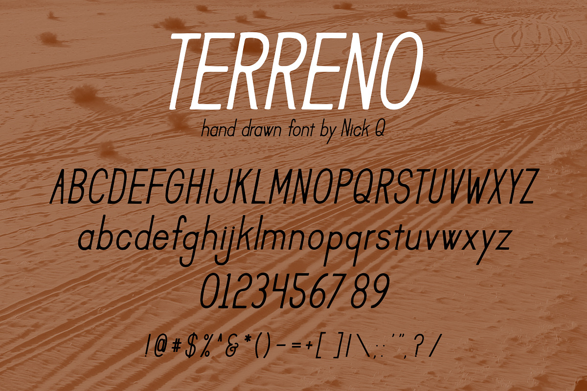 Terreno Font preview 2