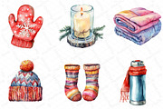 Watercolor Cute Winter Clipart Bundl, an Illustration by DreamPrint404 (Thumbnail 4 of 7)