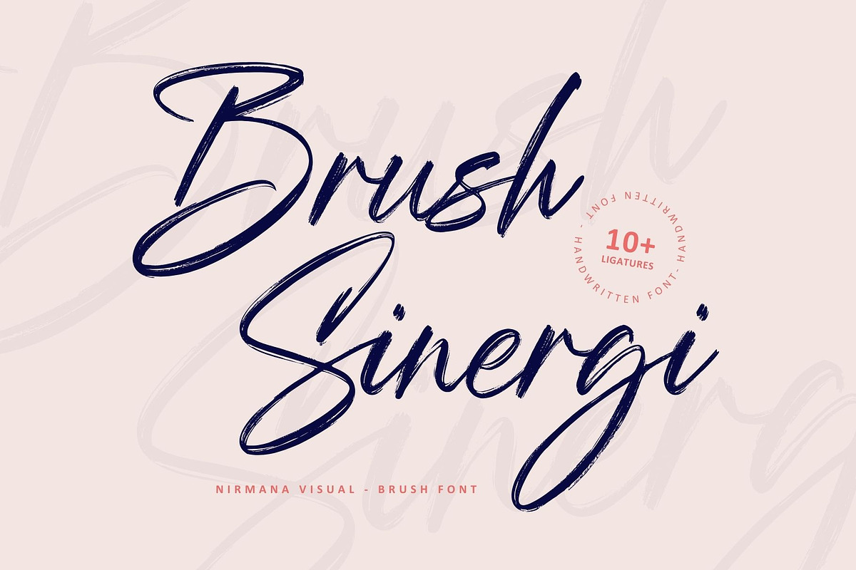 Brush Sinergi - Brush Script Font, a Script Font by Nirmana Visual (Photo 1 of 10)