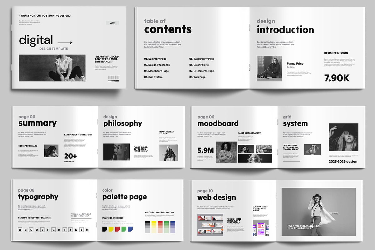 Digital Portfolio Book Design, a Brochure Template by MightyDesign (Photo 1 of 9)