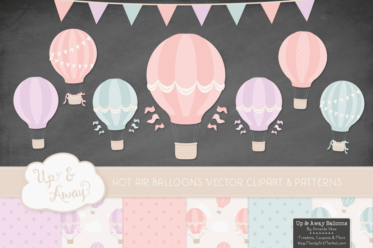 Pastel Balloons and Papers, an Illustration by Amanda Ilkov (Photo 2 of 5)
