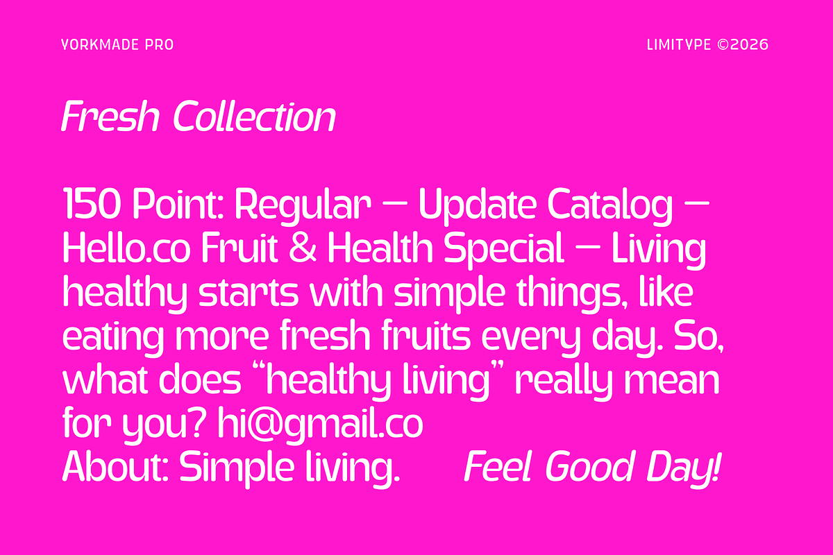 Yorkmade Pro - Sans Serif Font, a Sans Serif Font by limitype (Photo 12 of 14)