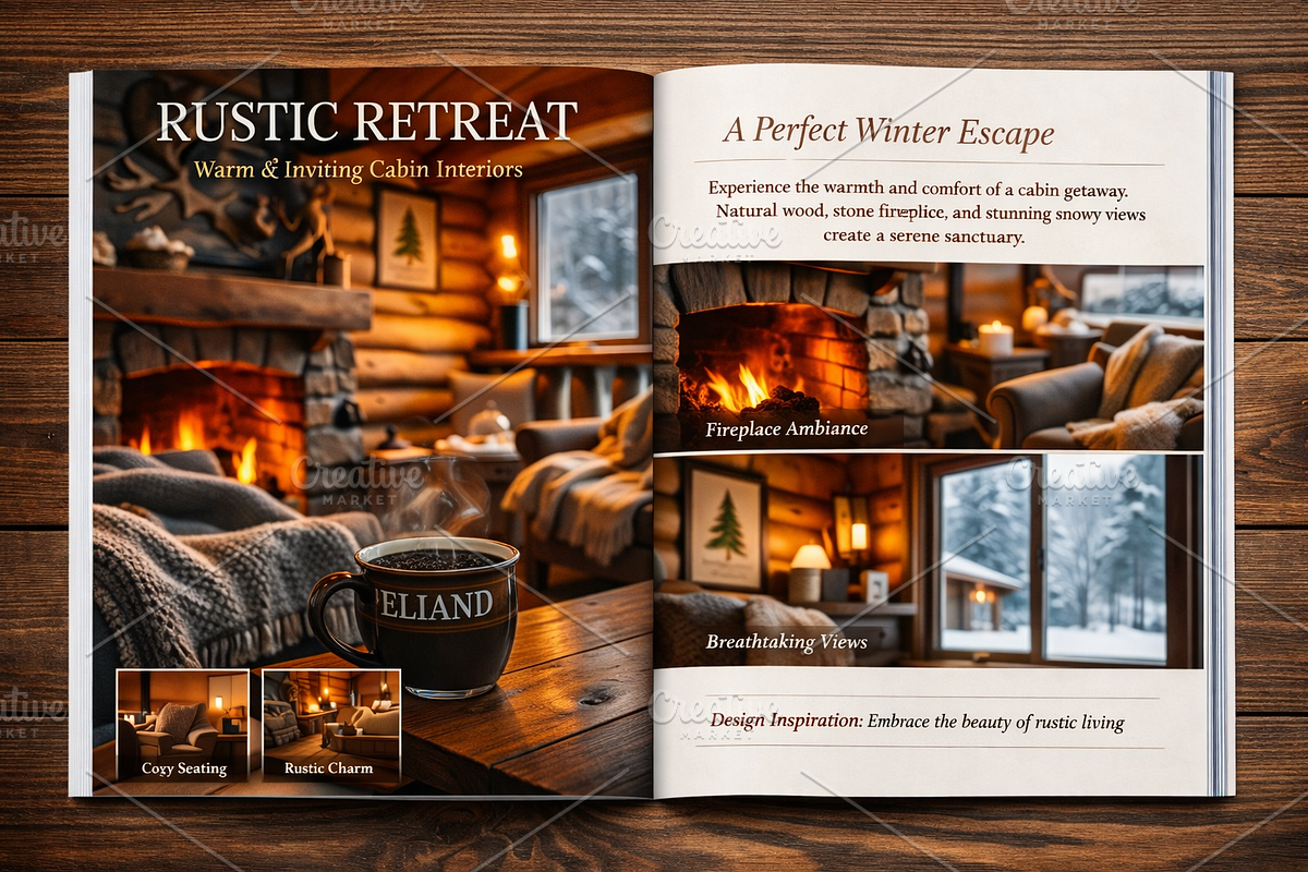 Cozy Cabin Winter | Stock Photo, a Holiday Photo by Aura Canyon HQ (Photo 2 of 7)
