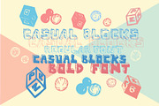Casual Blocks Font, a Font by M.C. Iglesias (Thumbnail 2 of 6)